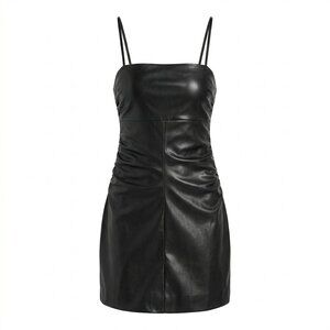 Proenza Faux Leather Ruched Mini Dress Women’s